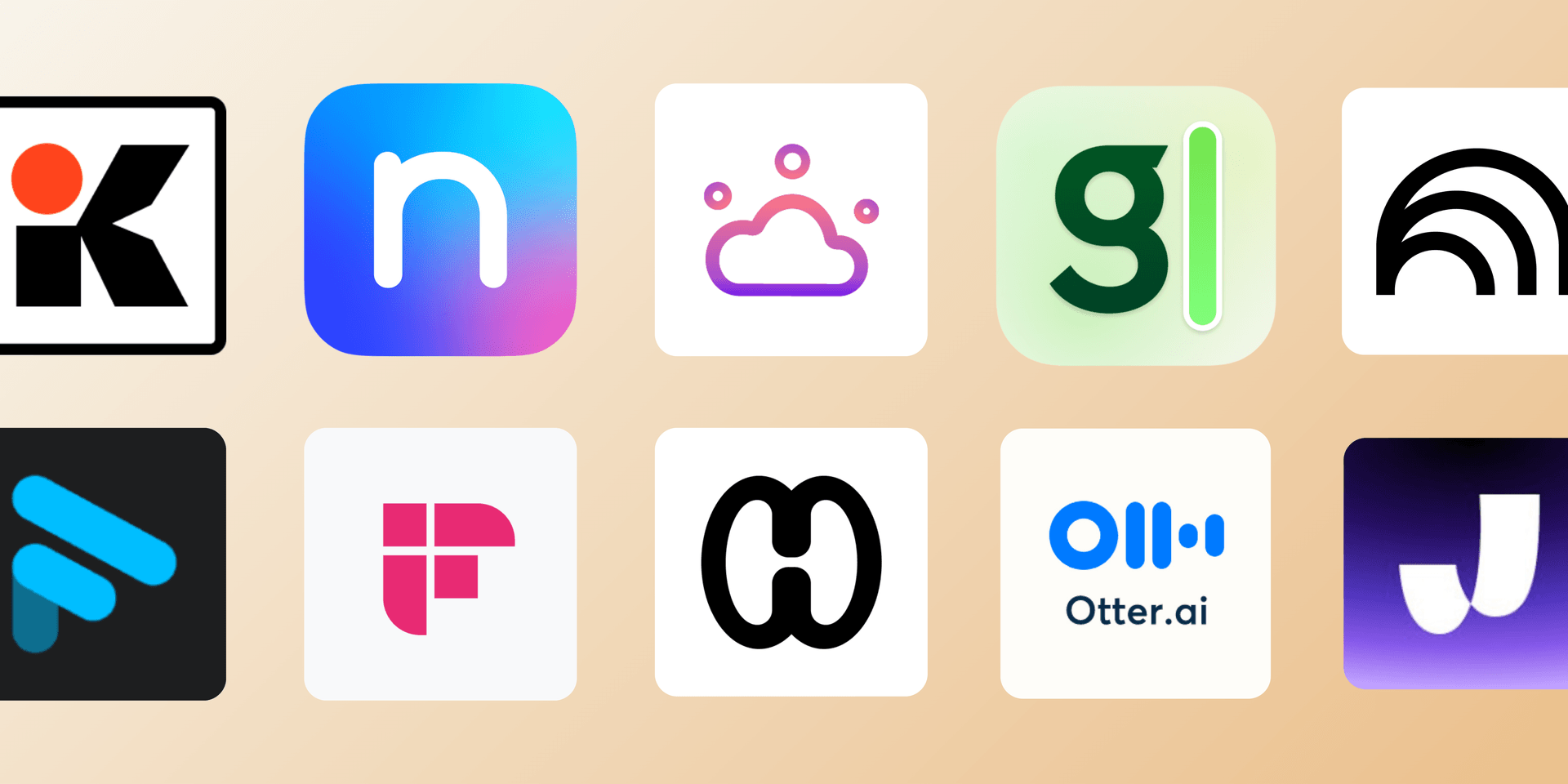 A banner of some best AI note-takers in 2025, HyNote, NotebookLM, Otter, etc. 