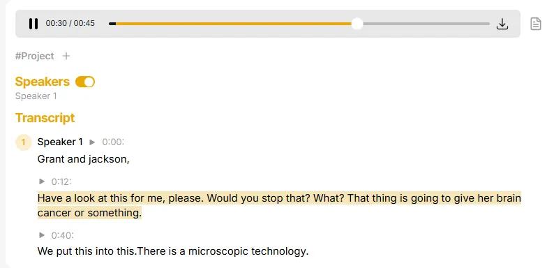Étiquetage vocal de haute précision